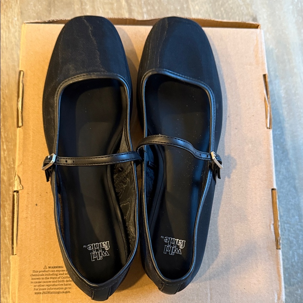 Wild Fable Classic Black Mary Jane Flats with Buckle Size 7.5